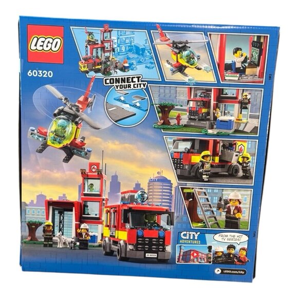 LEGO City 60320 Fire Station Building Set New & Factory Sealed RETIRED - Picture 2 of 3